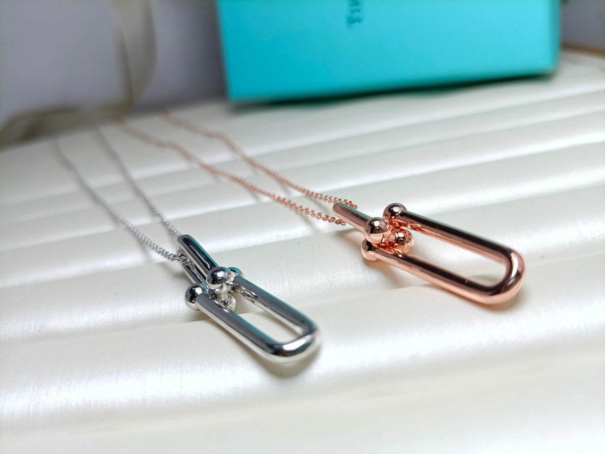 [Haelin Jewelry]HARDWEAR DROP DOUBLE LINK PEDANT NECKLACE