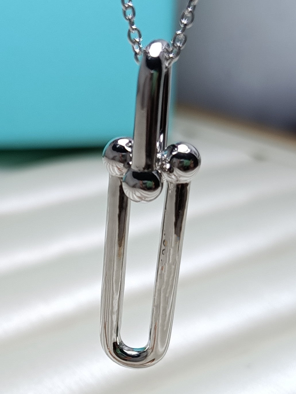[Haelin Jewelry]HARDWEAR DROP DOUBLE LINK PEDANT NECKLACE