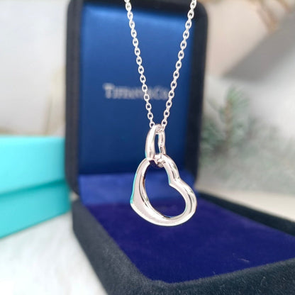 [Haelin Jewelry]DOUBLE HEART SILVER NECKLACE