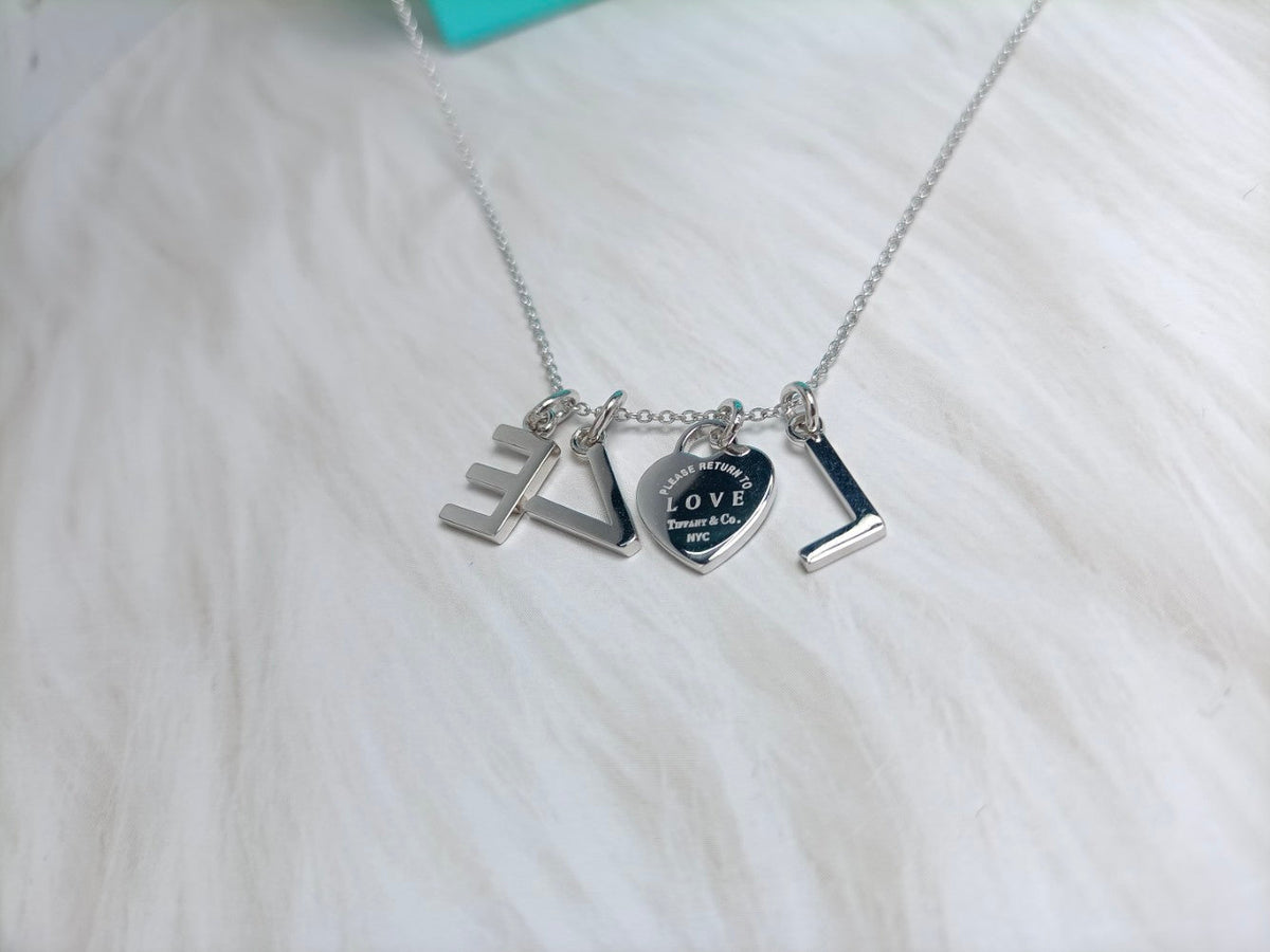 [Haelin Jewelry]LOVE TEXT PEDANT NECKLACE