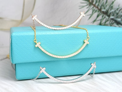 [Haelin Jewelry]BIG SMILE PEDANT DIAMOND NECKLACE