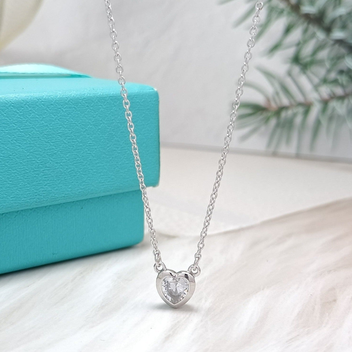 [Haelin Jewelry]HEART BIG DIAMOND NECKLACE
