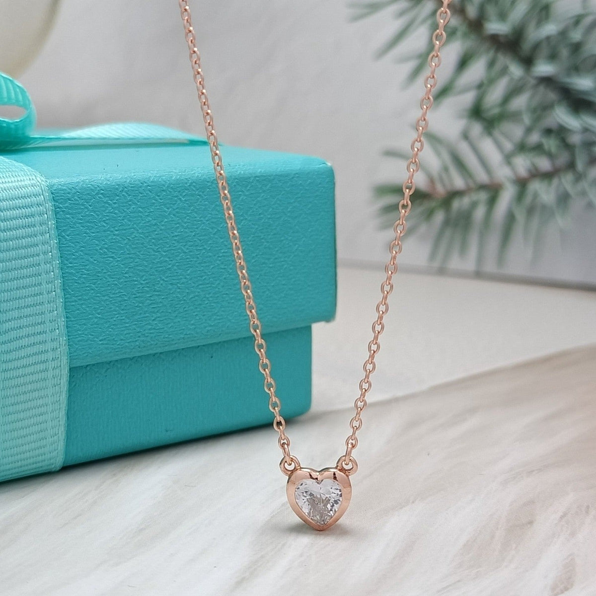 [Haelin Jewelry]HEART BIG DIAMOND NECKLACE