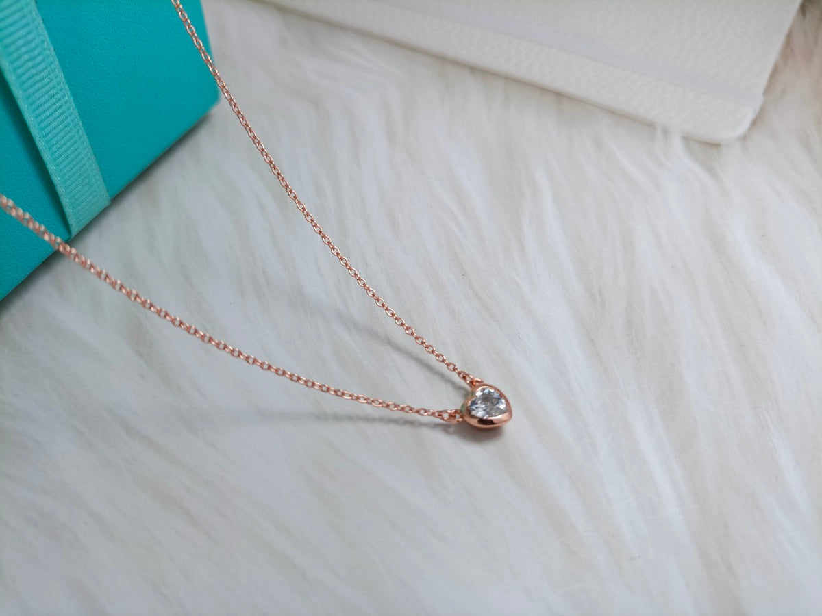 [Haelin Jewelry]HEART BIG DIAMOND NECKLACE
