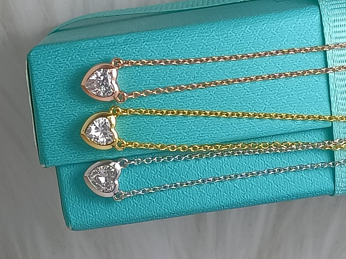 [Haelin Jewelry]HEART BIG DIAMOND NECKLACE