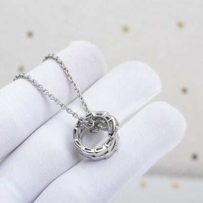 [⭐Haelin Jewelry]SERPENTI SILVER NECKLACE DIAMOND