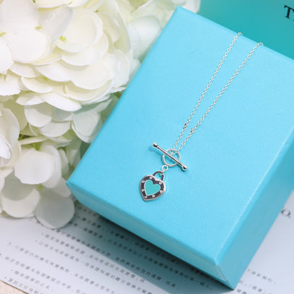 [Haelin Jewelry]DOUBLE HEART BLUE NECKLACE