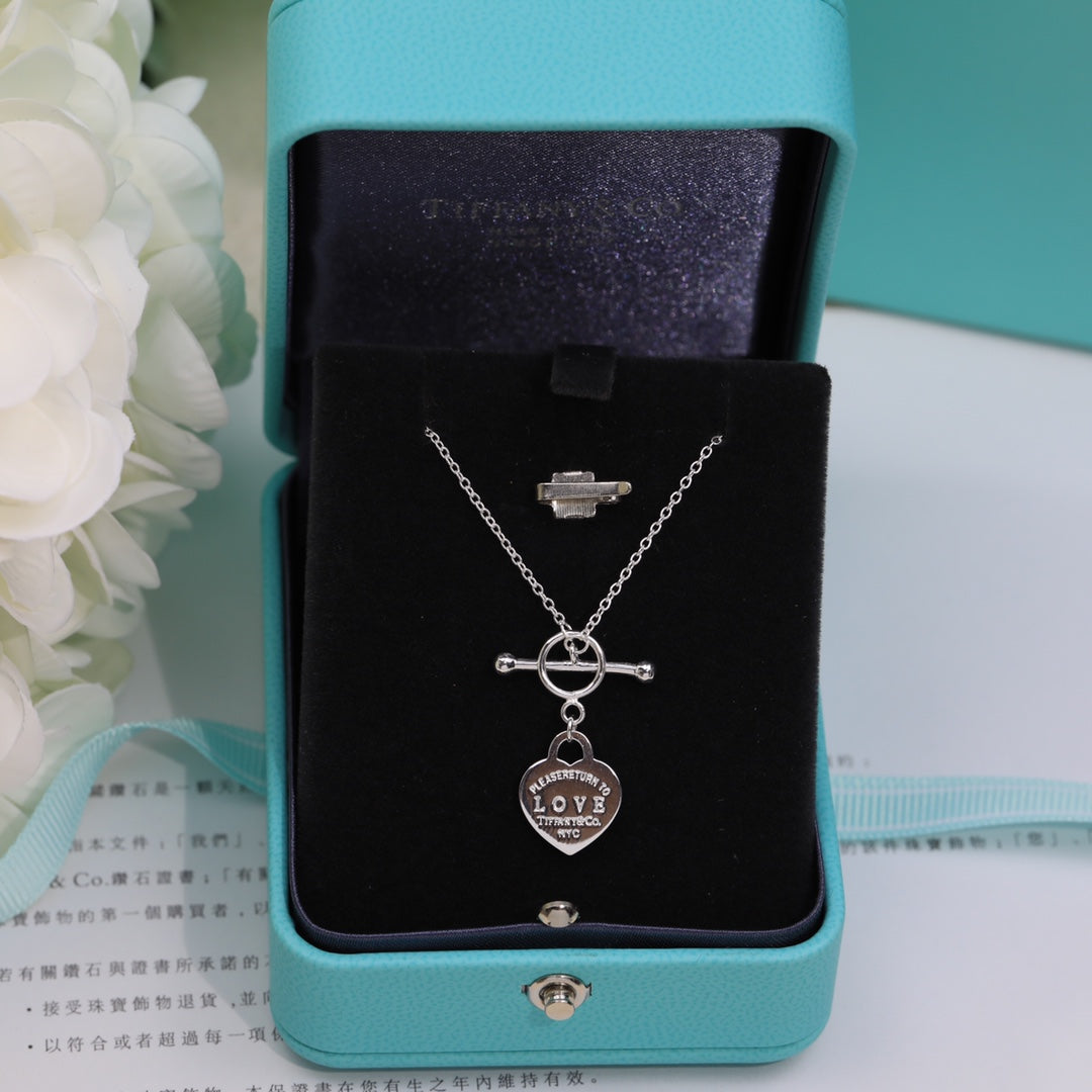 [Haelin Jewelry]DOUBLE HEART BLUE NECKLACE