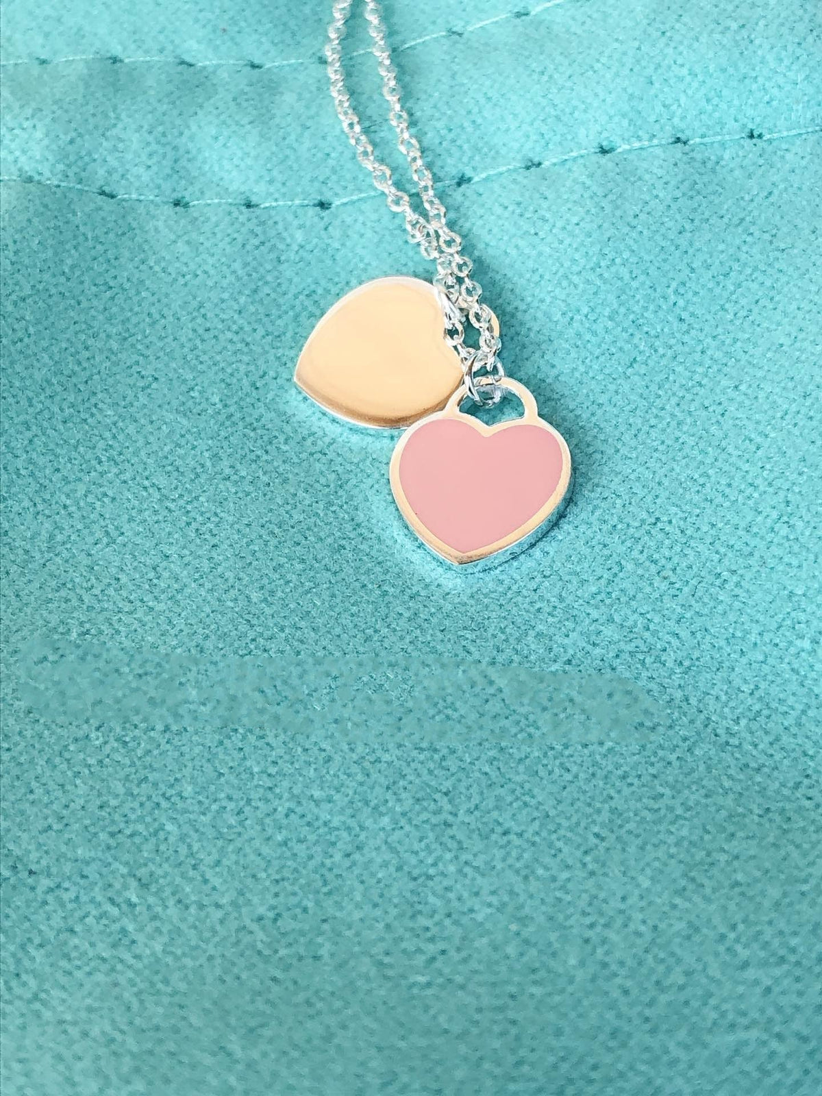 [Haelin Jewelry]DOUBLE HEART PEDANT SILVER NECKLACE