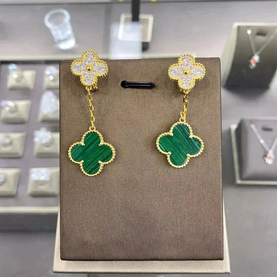 [⭐Haelin Jewelry]CLOVER  2 MOTIFS  DIAMOND  EARRINGS (MULTIPLE CHOICESç´
