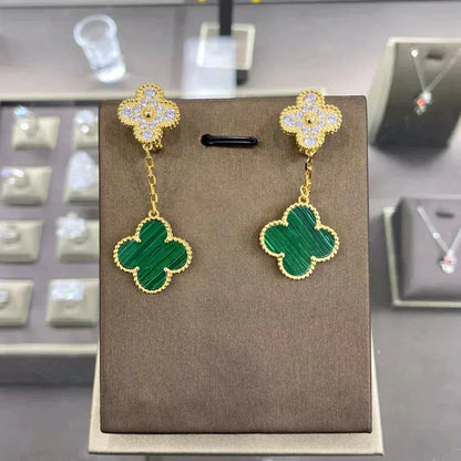 [⭐Haelin Jewelry]CLOVER  2 MOTIFS  DIAMOND  EARRINGS (MULTIPLE CHOICESç´