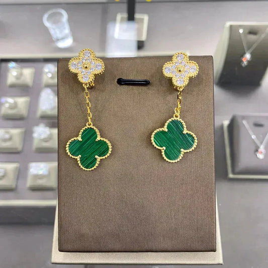 [⭐Haelin Jewelry]CLOVER  2 MOTIFS  DIAMOND  EARRINGS (MULTIPLE CHOICESç´