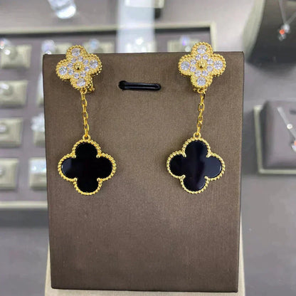 [⭐Haelin Jewelry]CLOVER  2 MOTIFS  DIAMOND  EARRINGS (MULTIPLE CHOICESç´