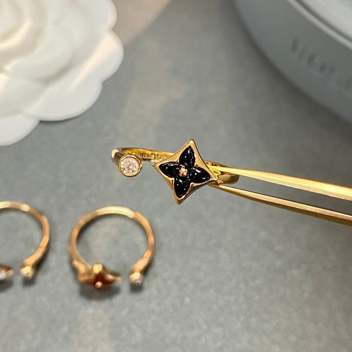 [⭐Haelin Jewelry]STAR 1 DIAMOND OPEN RING