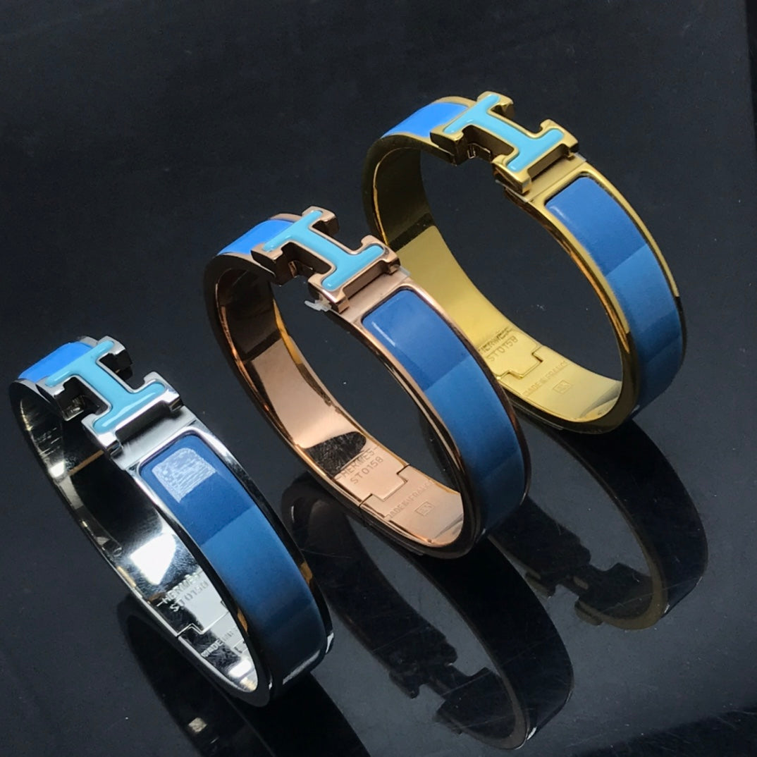[⭐Haelin Jewelry]H BRACELET BLUE RAINBOW CERAMIC