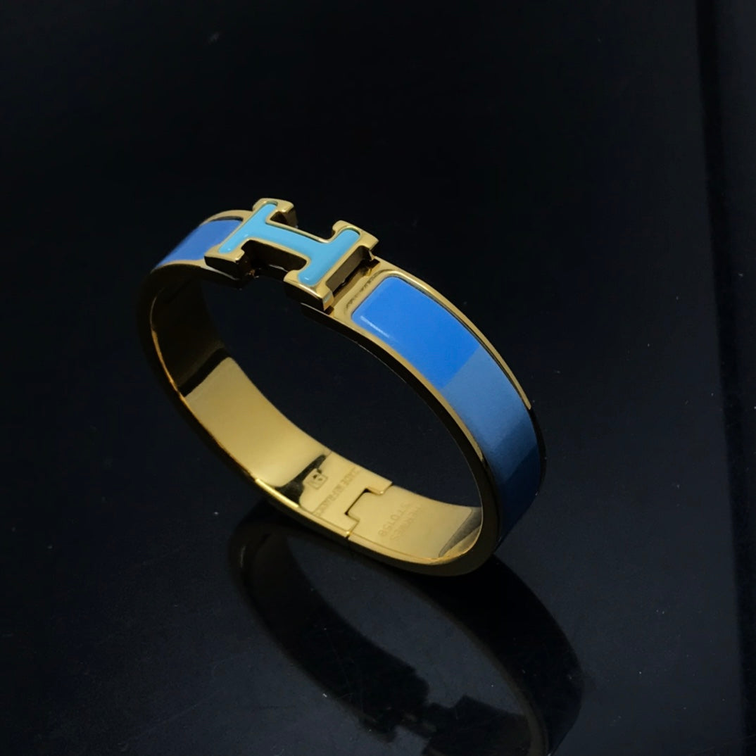 [⭐Haelin Jewelry]H BRACELET BLUE RAINBOW CERAMIC