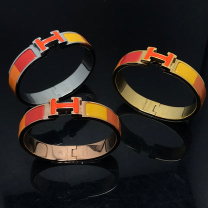 [⭐Haelin Jewelry]H BRACELET ORANGE RAINBOW CERAMIC