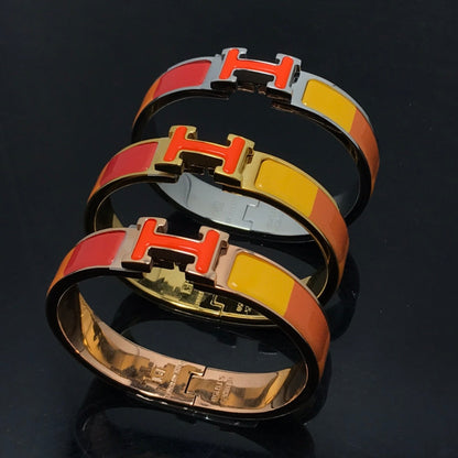 [⭐Haelin Jewelry]H BRACELET ORANGE RAINBOW CERAMIC