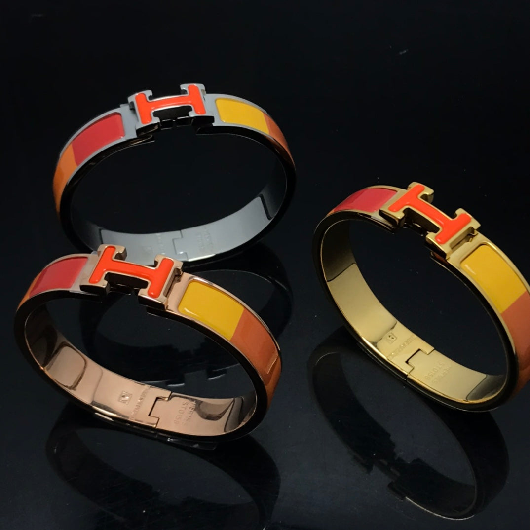 [⭐Haelin Jewelry]H BRACELET ORANGE RAINBOW CERAMIC