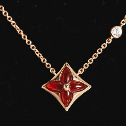 [⭐Haelin Jewelry]STAR NECKLACE PINK GOLD 1 DIAMOND