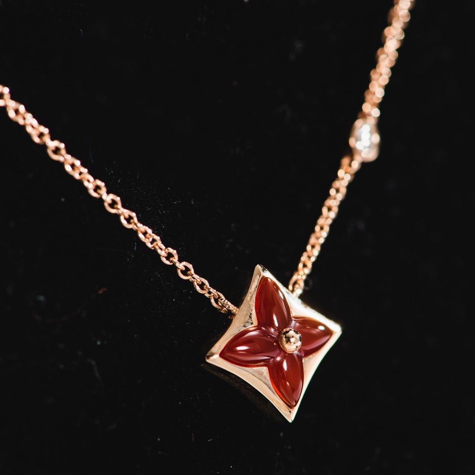[⭐Haelin Jewelry]STAR NECKLACE PINK GOLD 1 DIAMOND