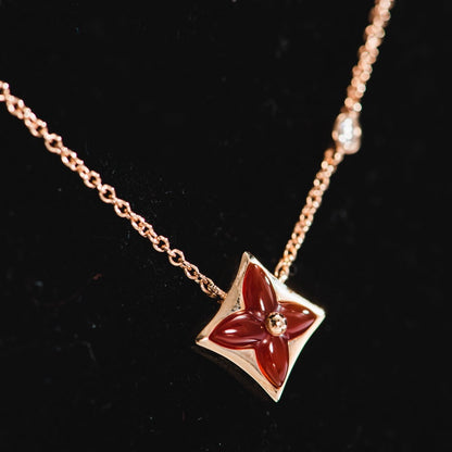 [⭐Haelin Jewelry]STAR NECKLACE PINK GOLD 1 DIAMOND