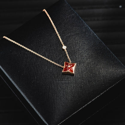 [⭐Haelin Jewelry]STAR NECKLACE PINK GOLD 1 DIAMOND