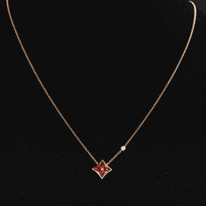[⭐Haelin Jewelry]STAR NECKLACE PINK GOLD 1 DIAMOND