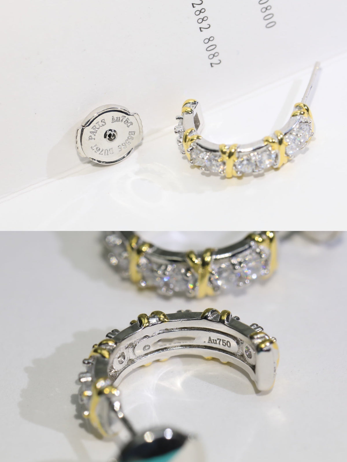 [Haelin Jewelry]TWENTY STONE HOOP GOLD EARRINGS