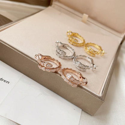 [⭐Haelin Jewelry]SERPENTI EARRINGS DIAMOND