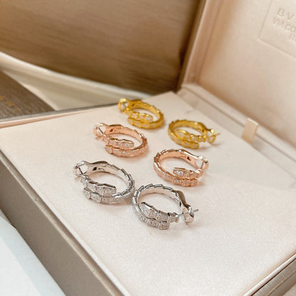 [⭐Haelin Jewelry]SERPENTI EARRINGS DIAMOND