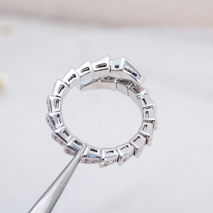 [⭐Haelin Jewelry]SERPENTI RING SILVER DIAMOND PAVED 4MM