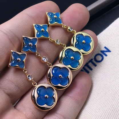 [⭐Haelin Jewelry]STAR AND SUN AGATE DIAMOND EARRINGS