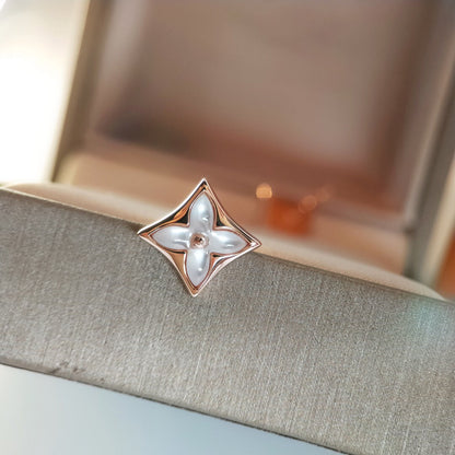 [⭐Haelin Jewelry]STAR MOP PINK GOLD EARRINGS