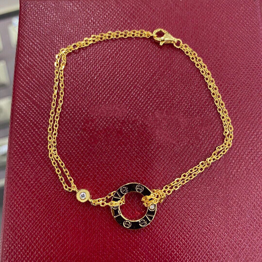 [⭐Haelin Jewelry]LOVE BRACELET 2 DIAMOND
