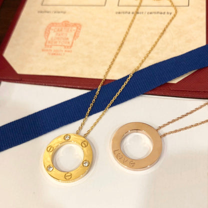 [⭐Haelin Jewelry]LOVE NECKLACE 16MM 3 DIAMONDS