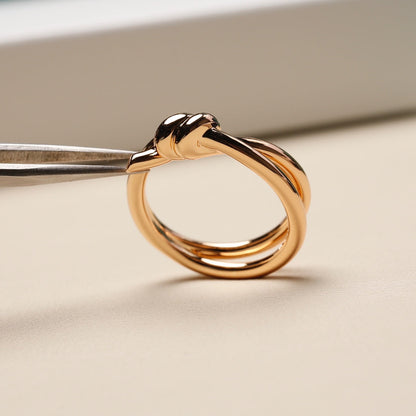 [Haelin Jewelry]KNOT RING PINK GOLD