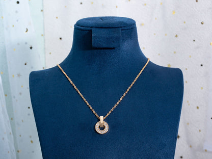[⭐Haelin Jewelry]GARI NECKLACE PINK GOLD DIAMOND
