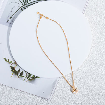 [⭐Haelin Jewelry]GARI NECKLACE PINK GOLD DIAMOND
