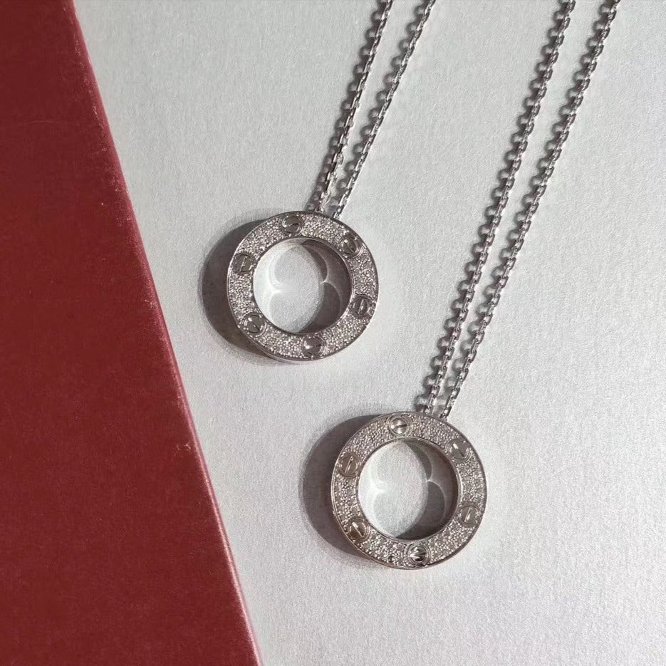 [⭐Haelin Jewelry]LOVE NECKLACE ADJUSTABLE SILVER