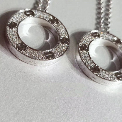 [⭐Haelin Jewelry]LOVE NECKLACE ADJUSTABLE SILVER