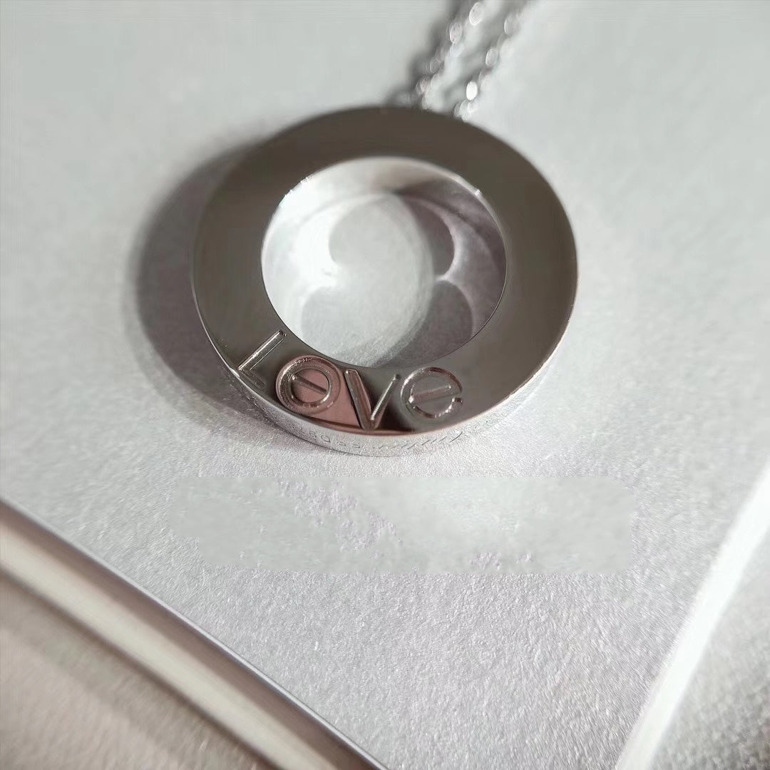 [⭐Haelin Jewelry]LOVE NECKLACE ADJUSTABLE SILVER