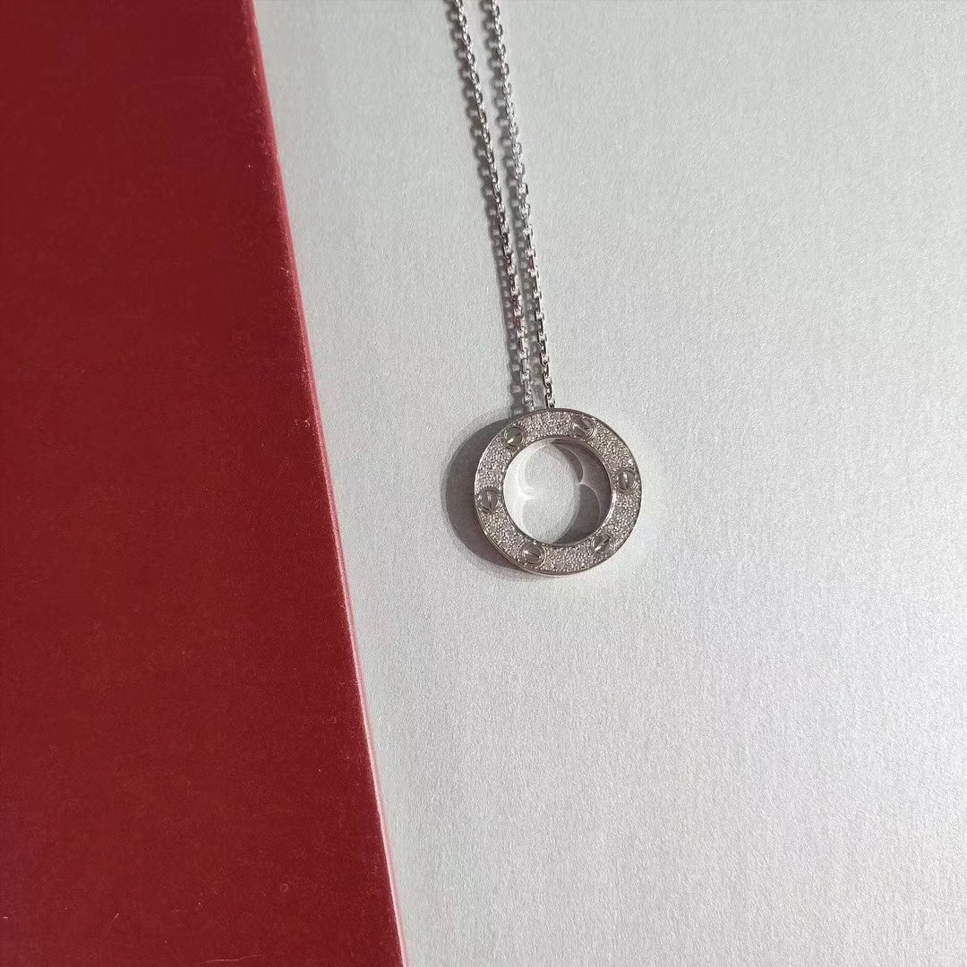 [⭐Haelin Jewelry]LOVE NECKLACE ADJUSTABLE SILVER