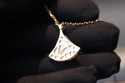 [⭐Haelin Jewelry]DREAM NECKLACE WHITE MOP PINK GOLD 1 DIAMOND