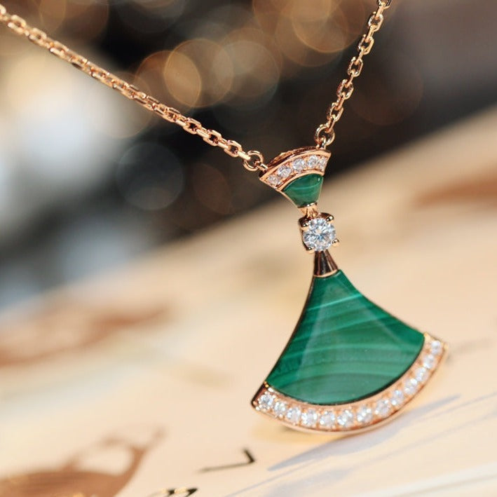 [⭐Haelin Jewelry]DREAM NECKLACE MALACHITE DIAMOND