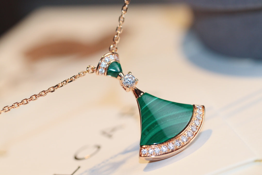 [⭐Haelin Jewelry]DREAM NECKLACE MALACHITE DIAMOND