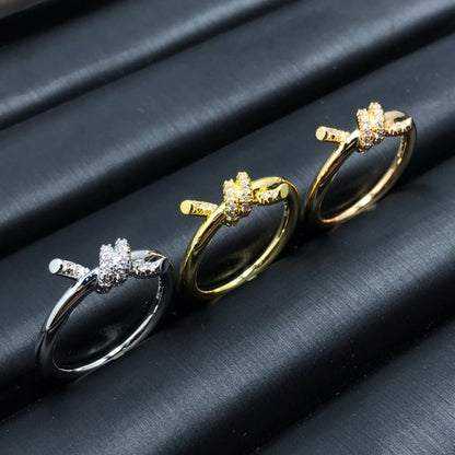 [Haelin Jewelry]KNOT RING 1.2MM DIAMOND