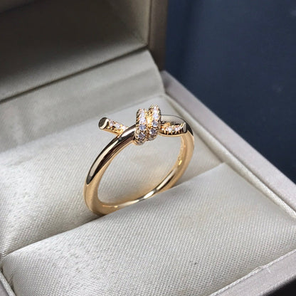 [Haelin Jewelry]KNOT RING 1.2MM DIAMOND