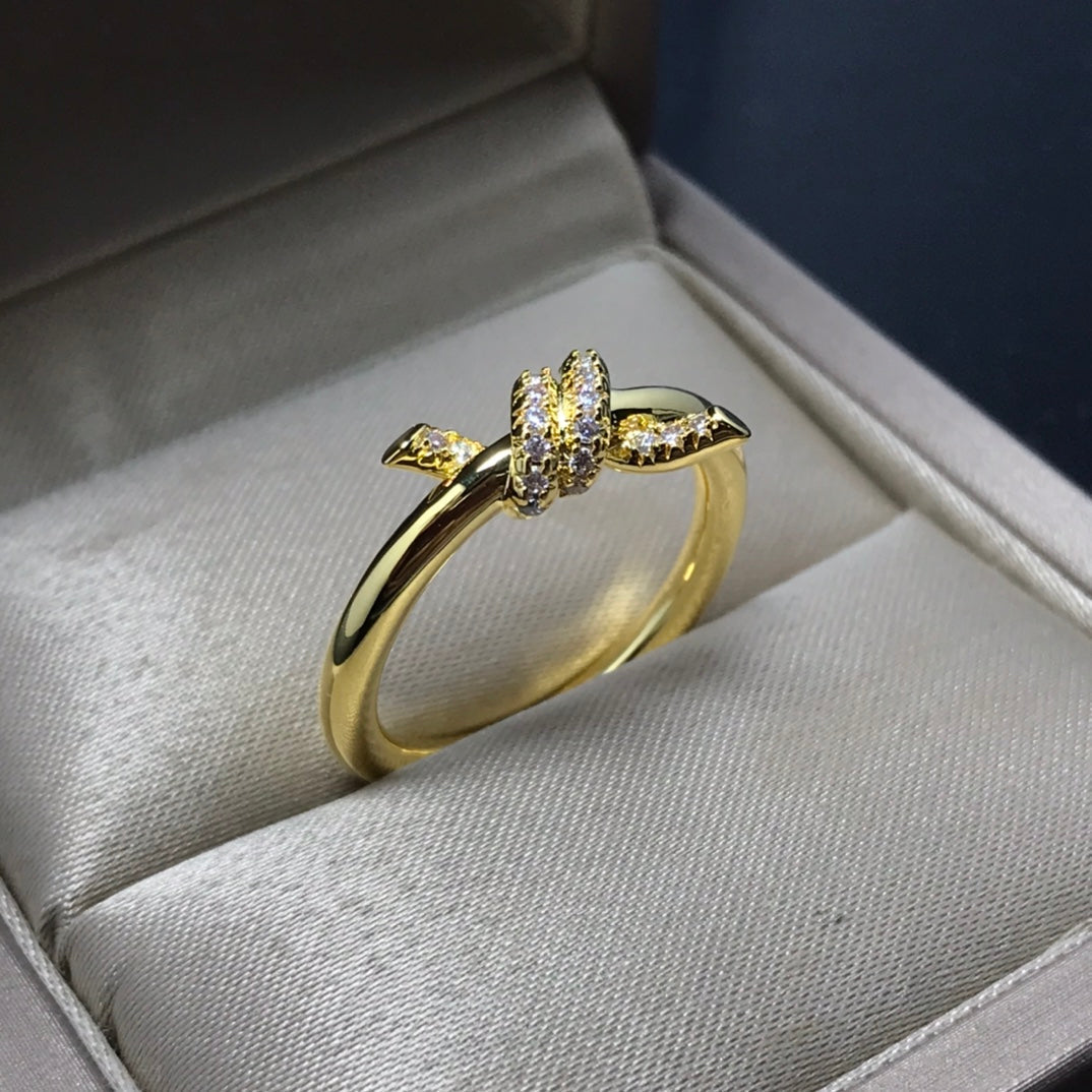 [Haelin Jewelry]KNOT RING 1.2MM DIAMOND