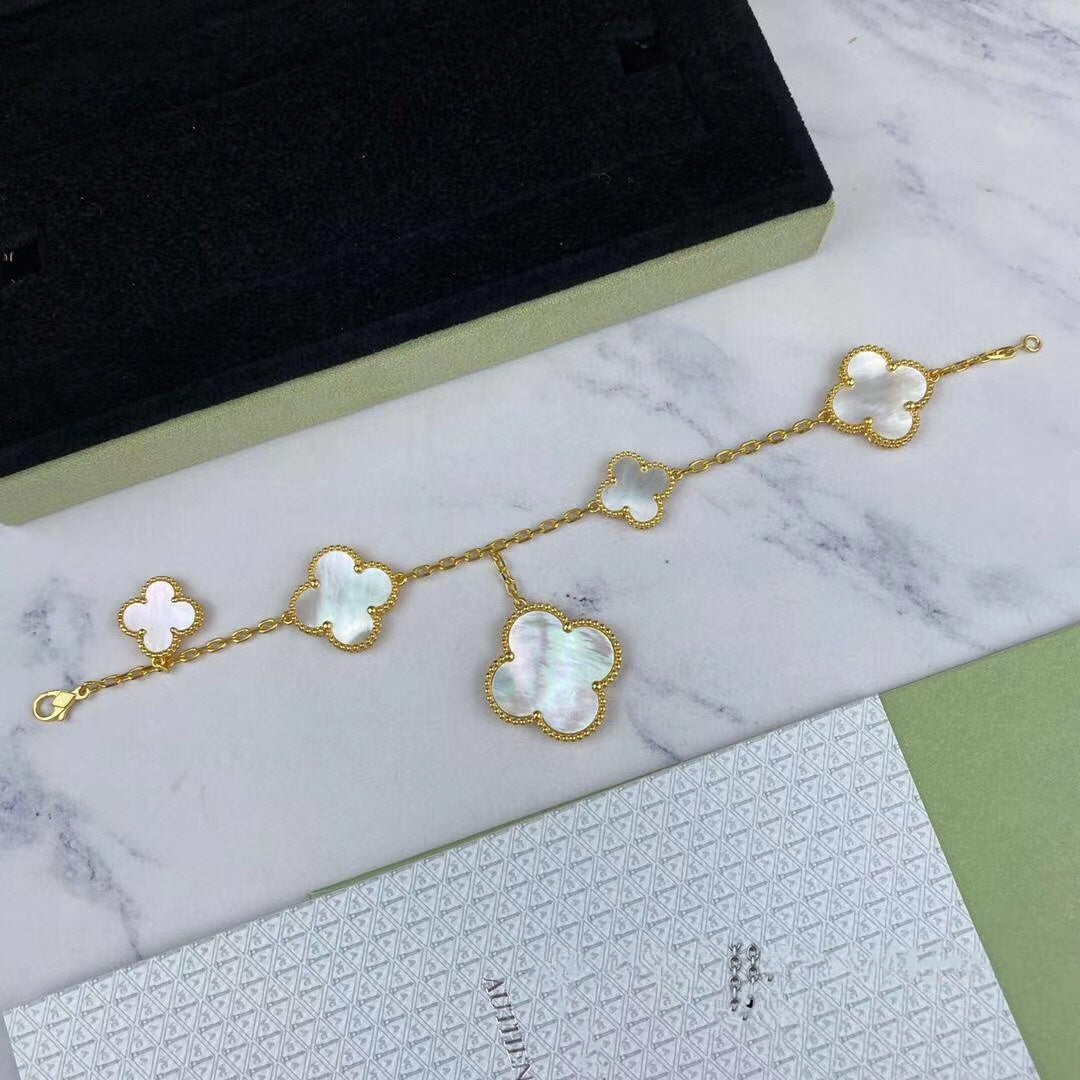 [⭐Haelin Jewelry]MAGIC CLOVER MOP GOLD BRACELET 5 MOTIFS